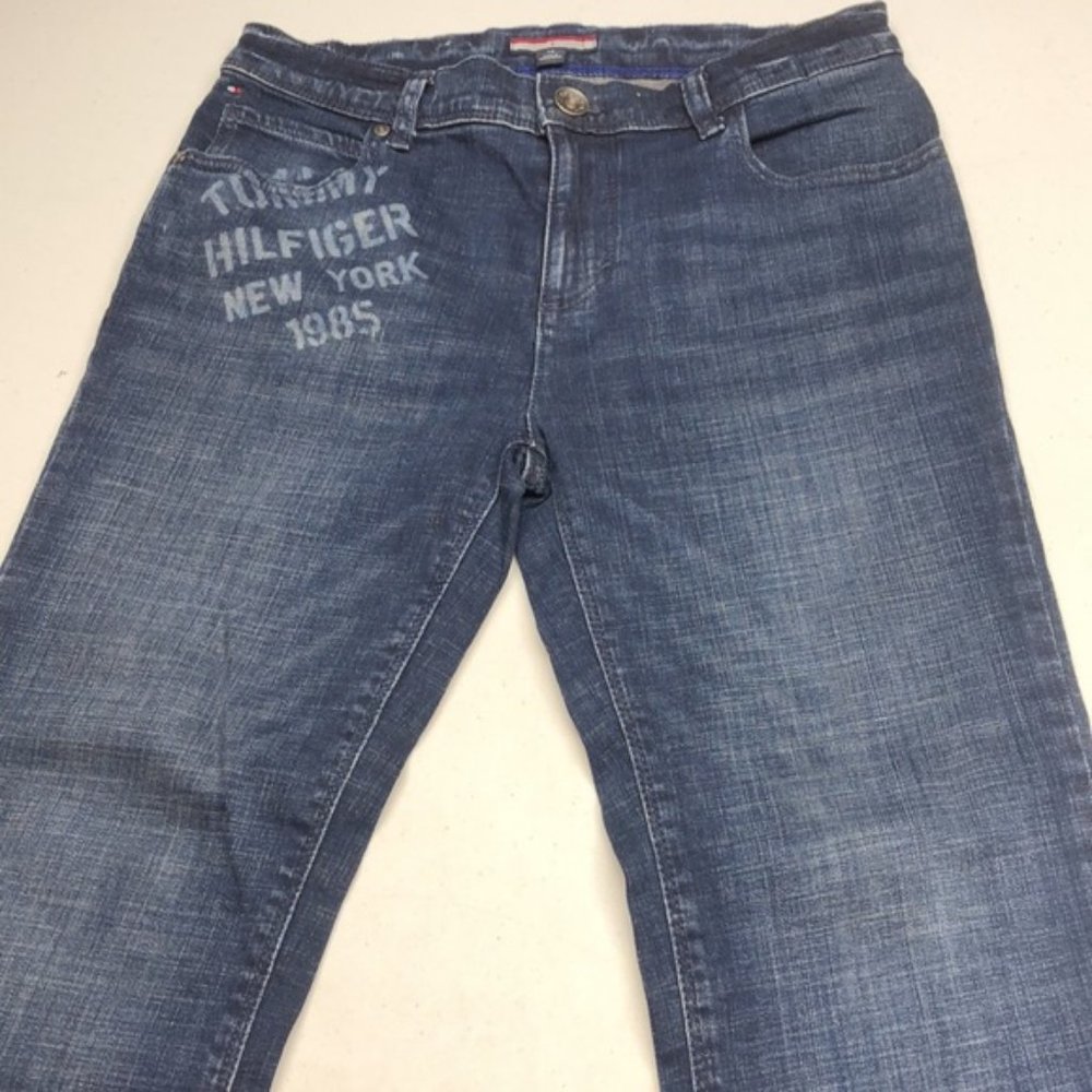 VINTAGE GIRLS TOMMY HILFIGER STENCIL CROP CAPRIS 14x20 😎